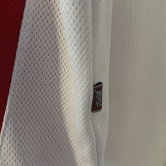 Men’s Vintage Zero Six Red & White Polska 100% Polyester Jersey Size Large - Picture 5 of 8